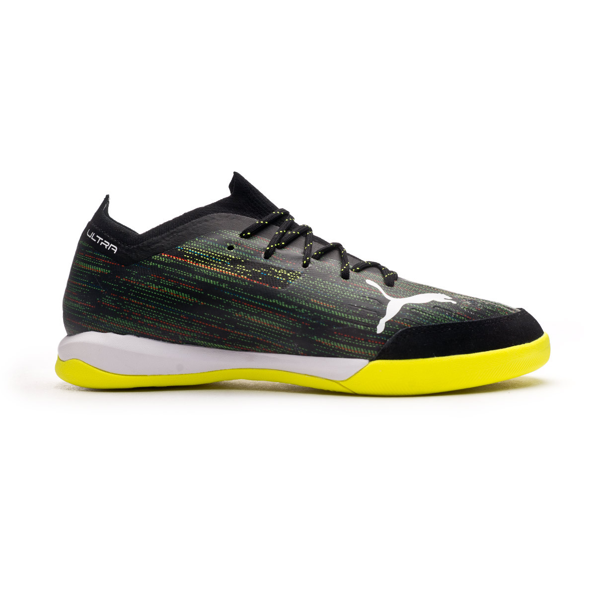 Futsal Shoes Puma Ultra 1.2 PRO Court Puma Black-Puma White-Yellow Alert -  Fútbol Emotion