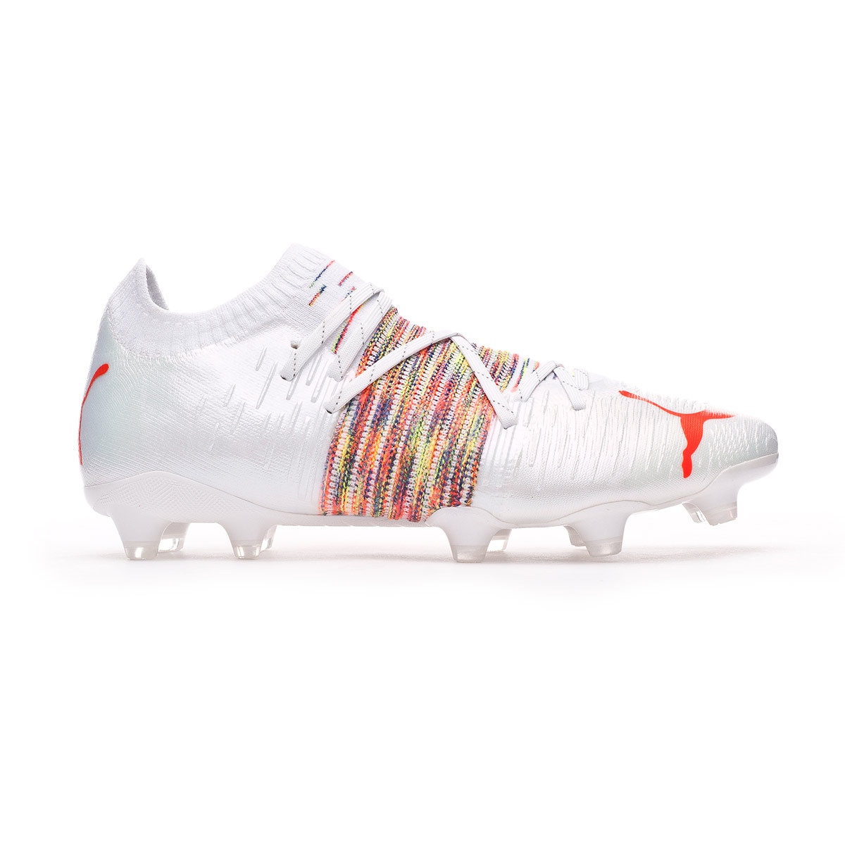 Zapatos de fútbol Puma 1.1 White-Red Blast - Emotion