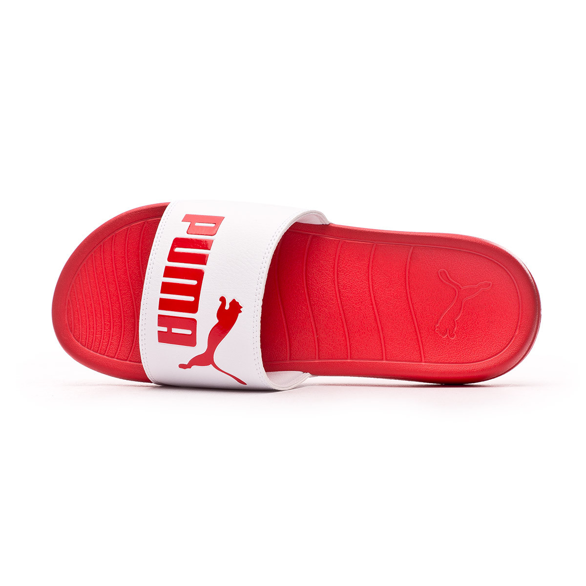 puma red flip flops