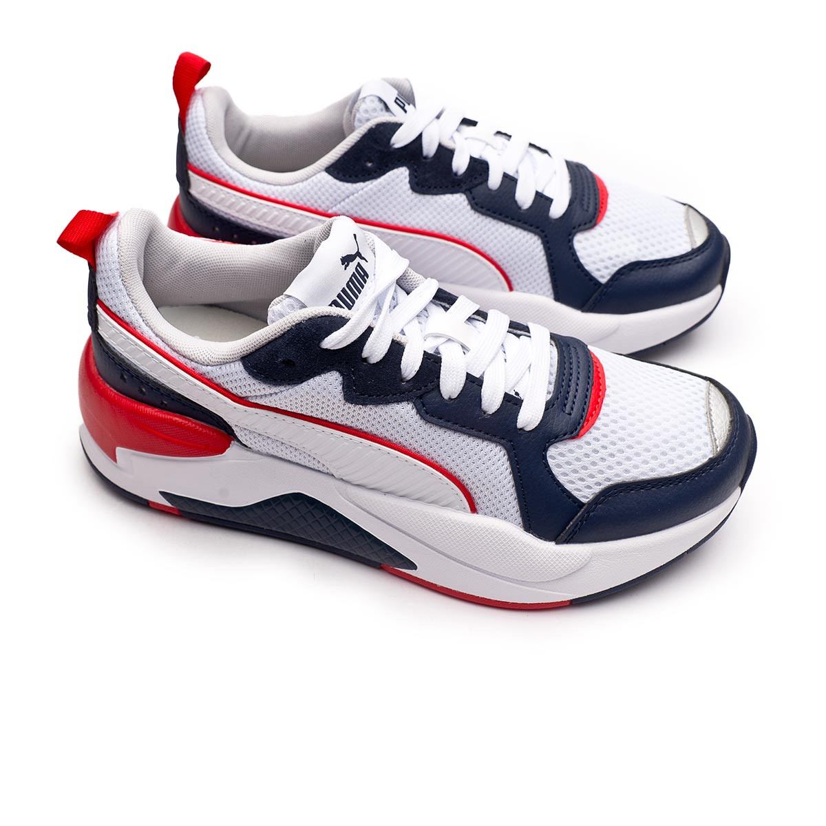 Trainers Puma X-Ray Niño Peacoat-Puma White-High Risk Red-Gray Violet -  Fútbol Emotion