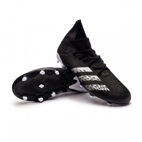 Bota de fútbol adidas Predator Freak FG Core Black-White - Fútbol Emotion