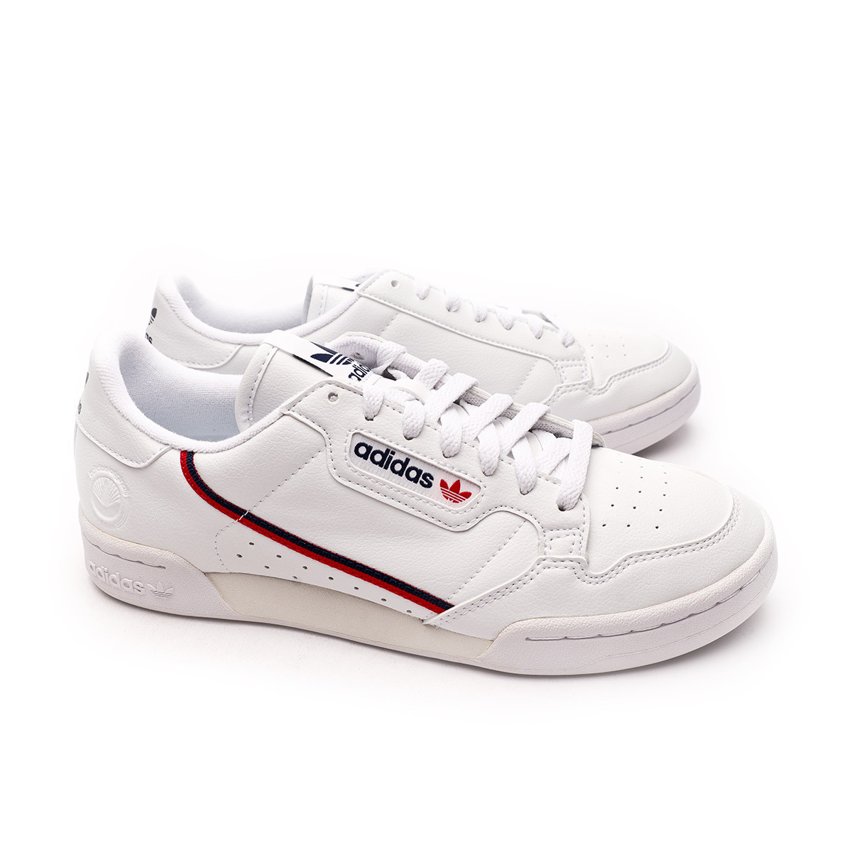 adidas Continental 80 White-Collegiate Navy-Scarlet Emotion