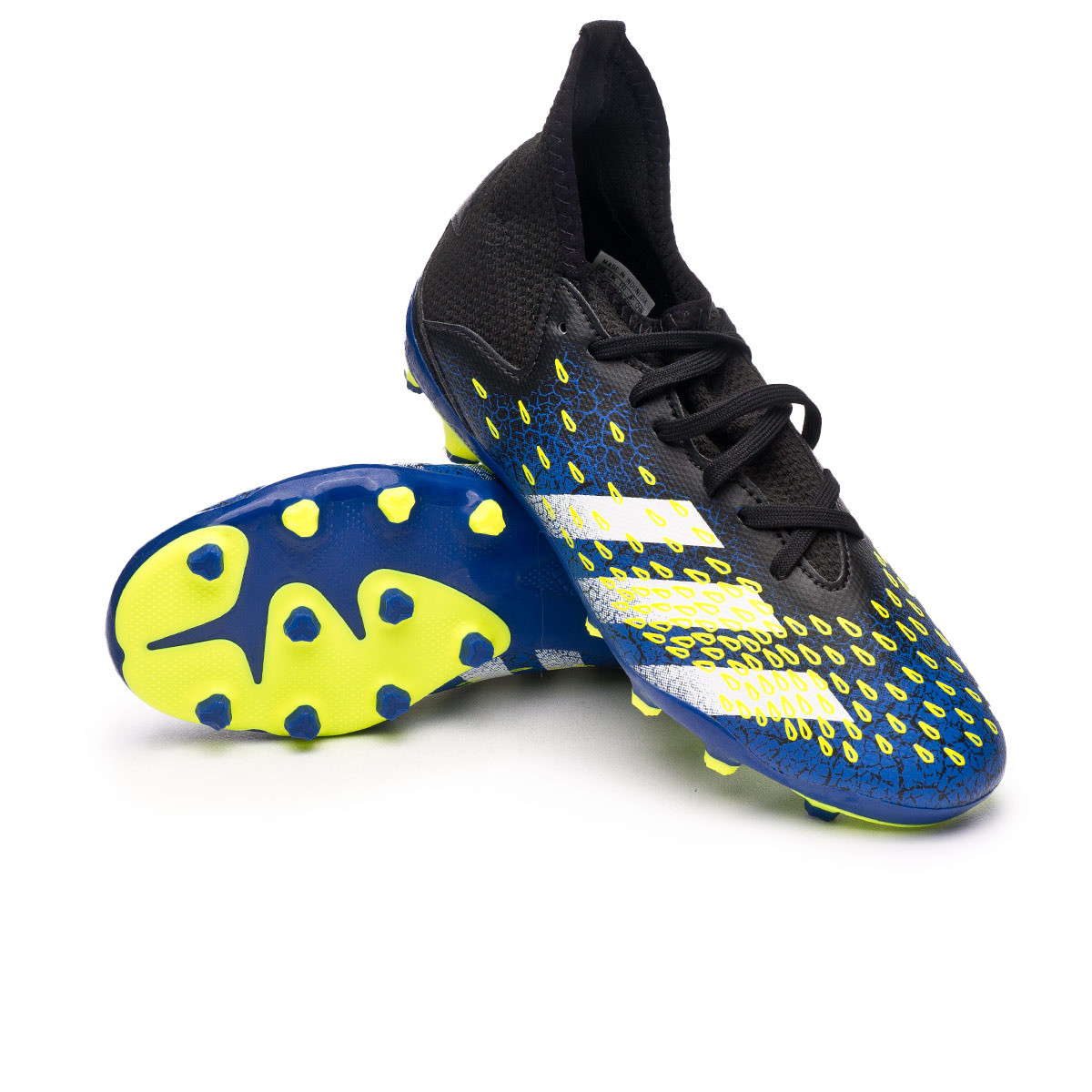 Bota de fútbol adidas Freak MG Niño Black-White-Solar Yellow -