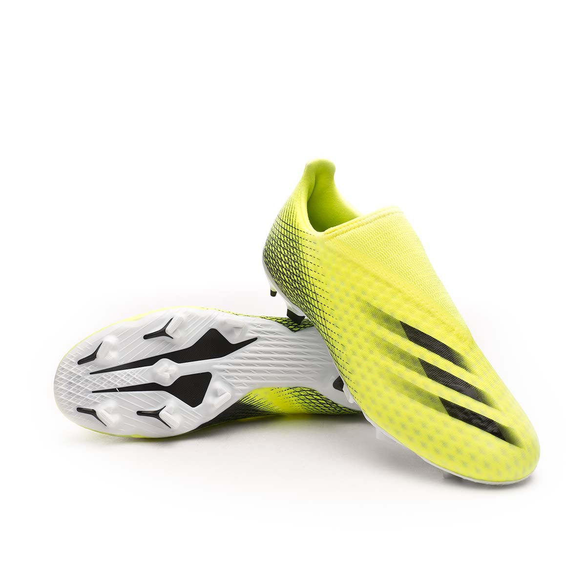 black and yellow football boots