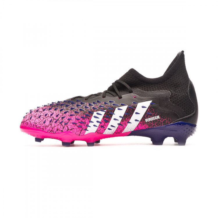 Chaussure de foot adidas Predator Freak .1 FG NiÃ±o Black-White-Pink - FÃºtbol Emotion