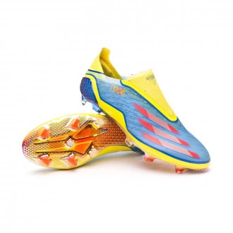 Bota X Ghosted+ FG Blue-Vivid red-Bright yellow