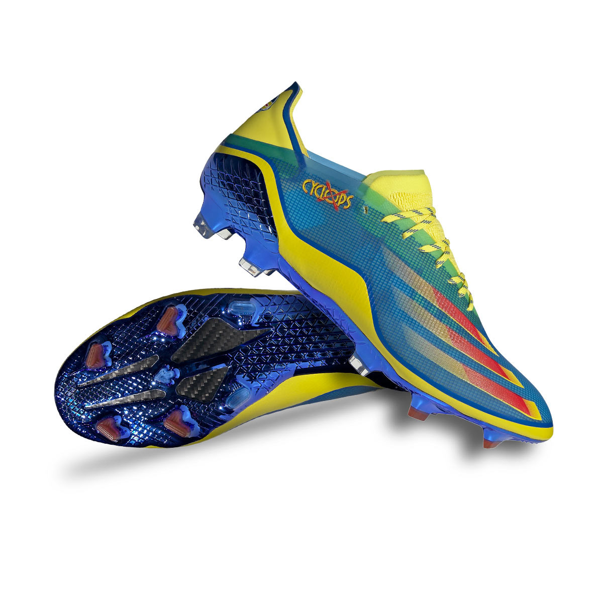 adidas blue yellow football boots