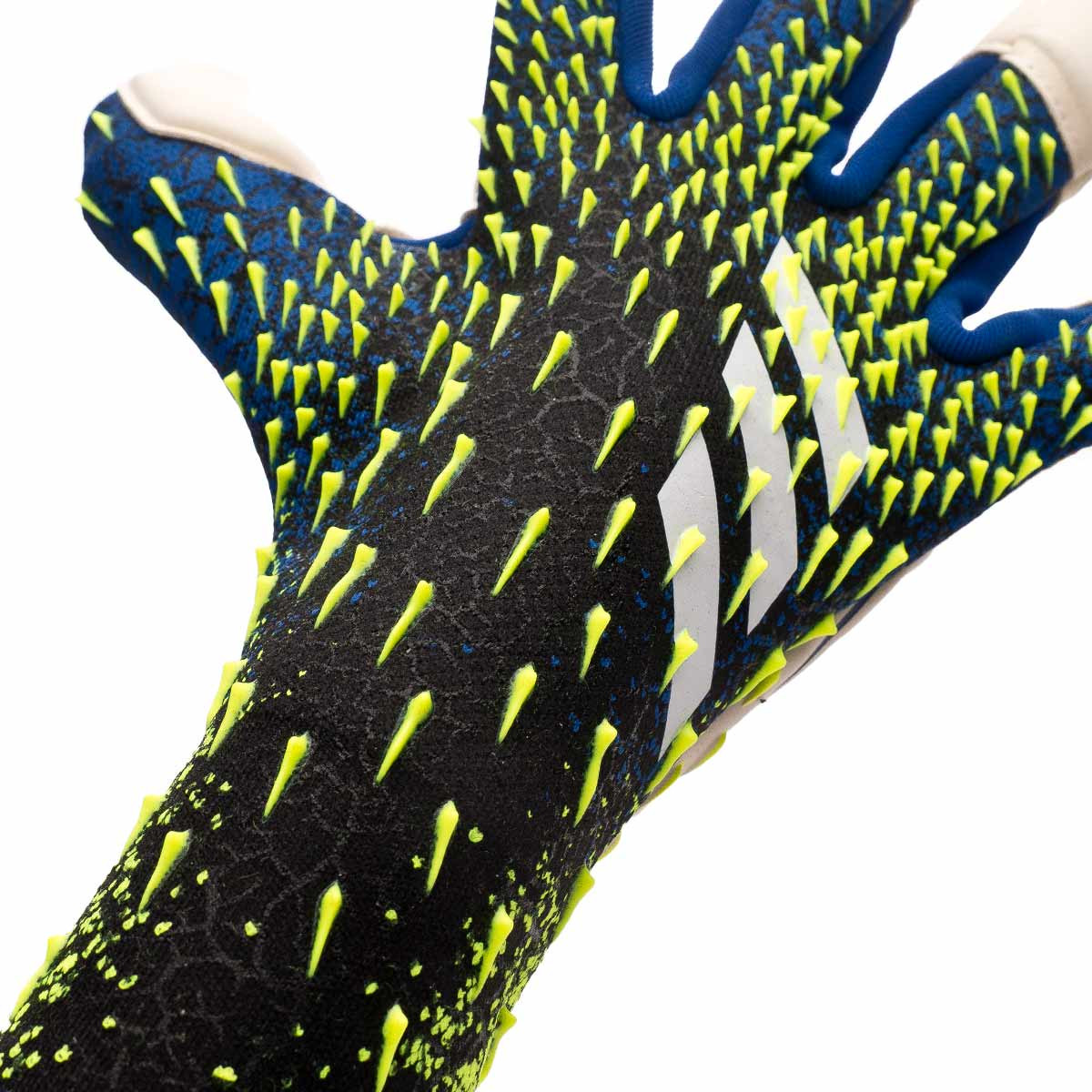 Guante de portero adidas Predator Pro Hybrid Black-Royal Blue-Solar Yellow-White - Fútbol