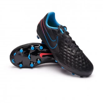 Bota Tiempo Legend 8 Academy FG/MG Niño Black-Black-Siren Red-Light Photo Blue-Cyber