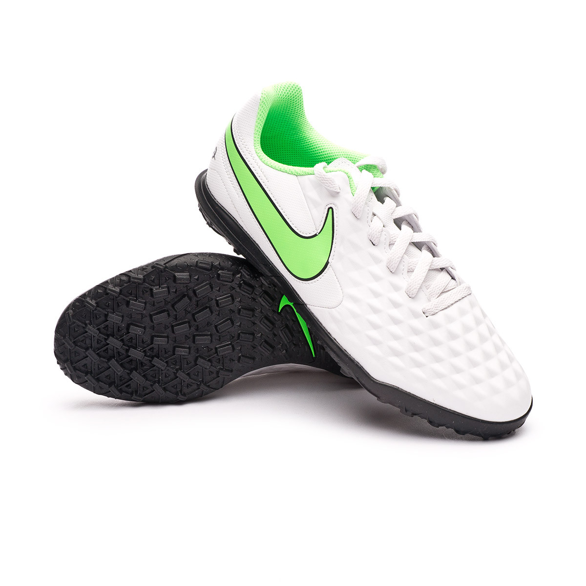 Bota de fútbol Nike Tiempo Legend 8 Club Turf Niño Platinum Tint-Rage Green-Black - Fútbol