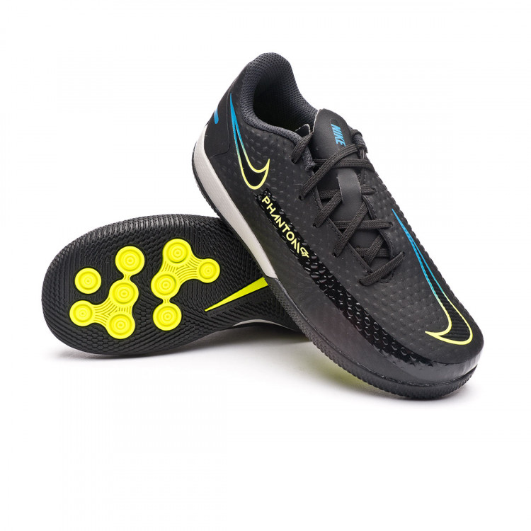 But futsalowy Nike Kids Phantom GT Academy IC Czarno-Czarny-Cyber-Jasny  zdjęcie niebieskie - Fútbol Emotion