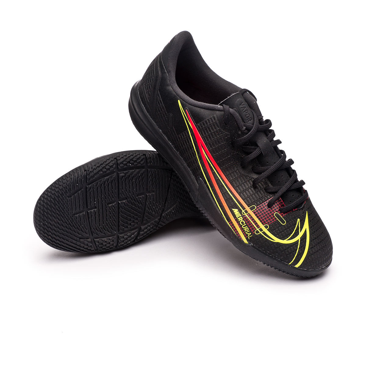 Zapatilla Fútbol sala Nike Mercurial Vapor 14 Academy Niño Black-Cyber-Off Noir-Siren Red - Fútbol Emotion