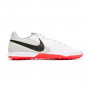 Tiempo Legend 8 Academy Turf White-Black-Grey fog-Bright crimson-Ghost gre
