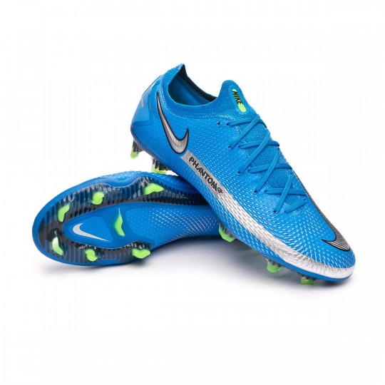 Bota de fútbol Nike Phantom GT FG Photo Blue-Metallic Green-Black Fútbol Emotion