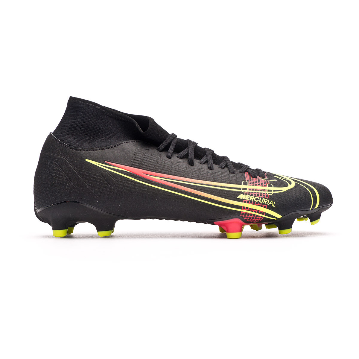 Football Boots Nike Mercurial Superfly 8 Academy Fg Mg Black Cyber Off Noir Siren Red Futbol Emotion