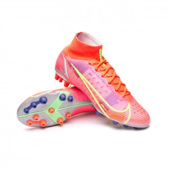 Bota Mercurial Superfly 8 Elite AG Bright Crimson-Metallic Silver-Indigo Burst-W
