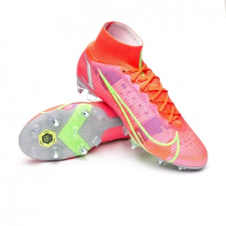 Bota Mercurial Superfly 8 Elite SG-Pro Anti-Clog Bright Crimson-Metallic Silver-Indigo Burst