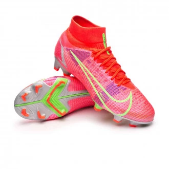Bota Mercurial Superfly 8 Pro FG Bright Crimson-Metallic Silver-Indigo Burst-W