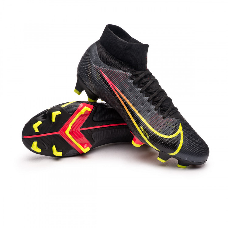 Football Boots Nike Mercurial Superfly 8 Pro FG Black-Cyber-Off noir-Siren red - FÃºtbol Emotion