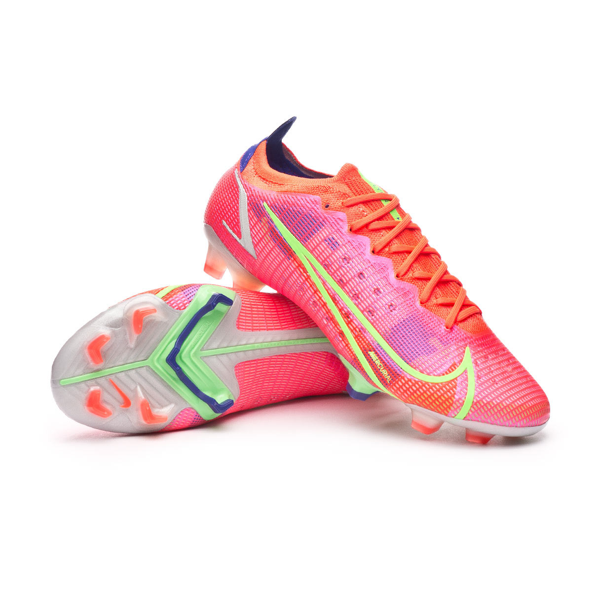 de fútbol Nike Mercurial Vapor 14 Elite FG Bright Crimson-Metallic Silver-Indigo Burst - Fútbol Emotion