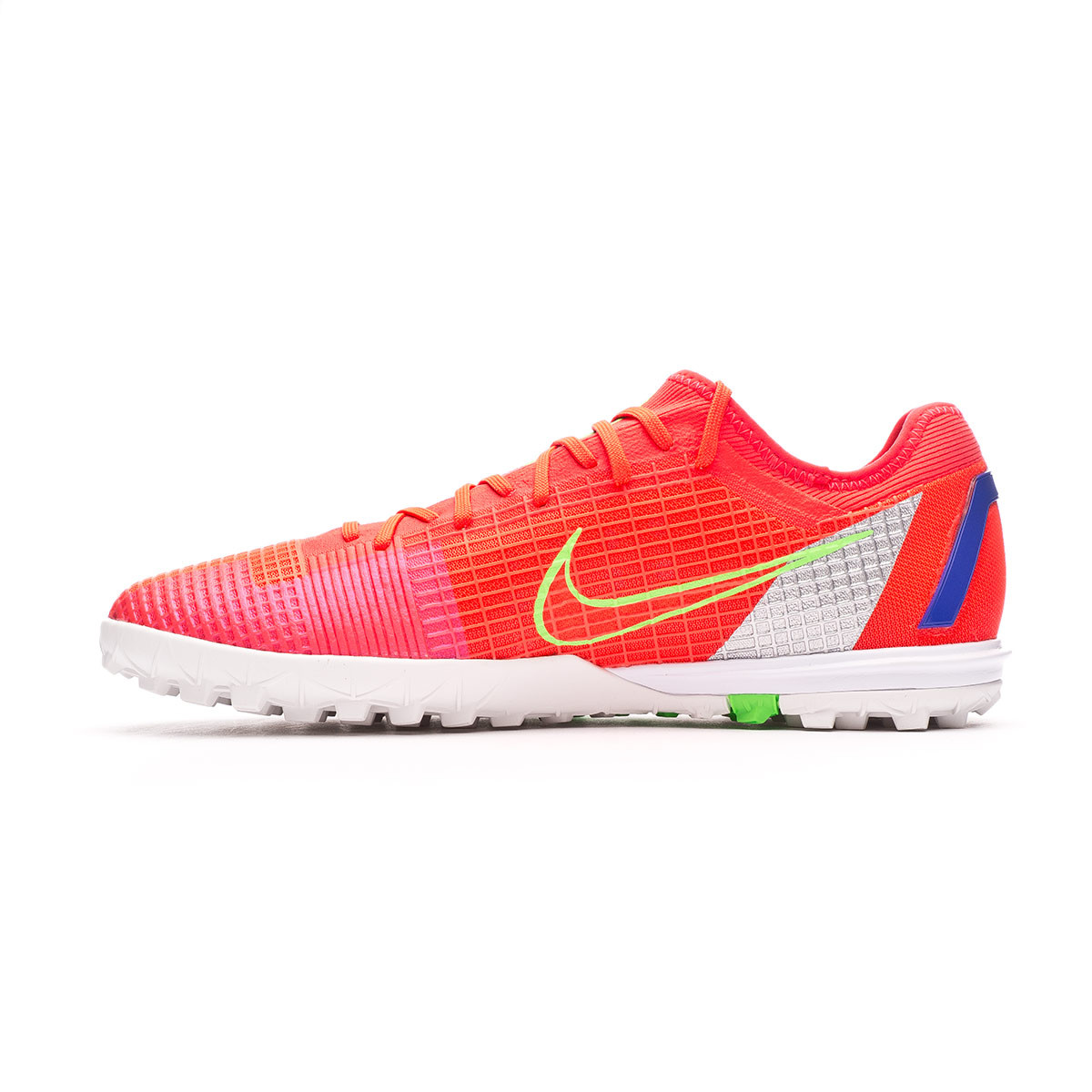 Football Boots Nike Zoom Mercurial Vapor 14 Pro Turf Bright  Crimson-Metallic Silver-Indigo Burst - Fútbol Emotion