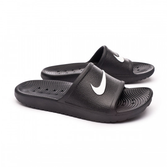 Chanclas Nike Kawa Niño Black-White - Fútbol Emotion