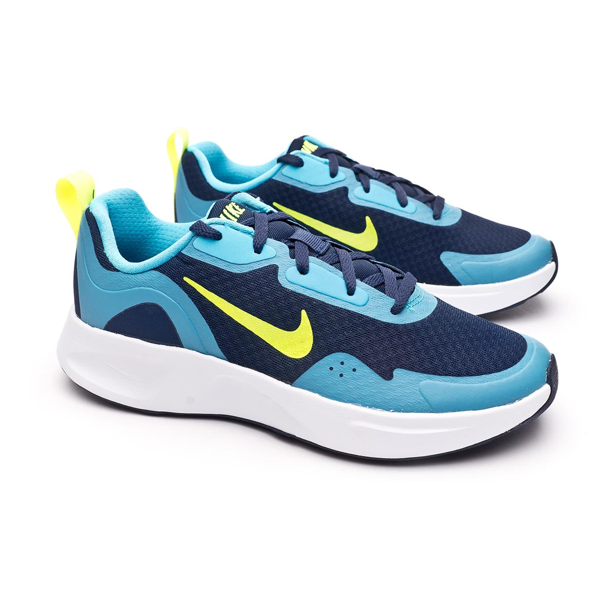 blue nike kids trainers