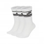 Odzież sportowa Essential Stripe (3 pary)-White-Black