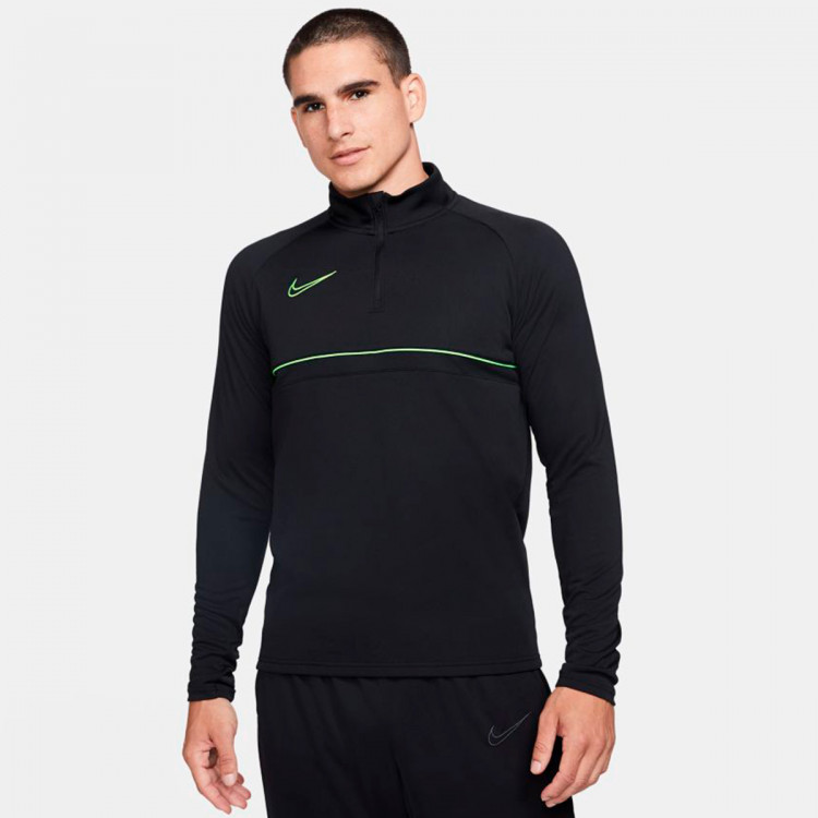 Academy 21 Drill Top Black-Green Strike