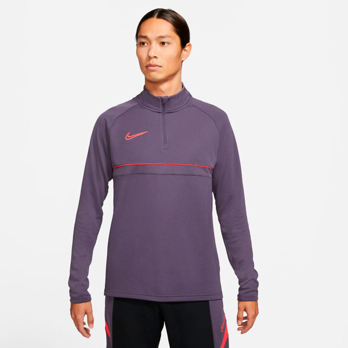 Sudadera Nike Academy 21 Drill Top Dark Raisin-Siren Red-Dark Raisin -  Fútbol Emotion