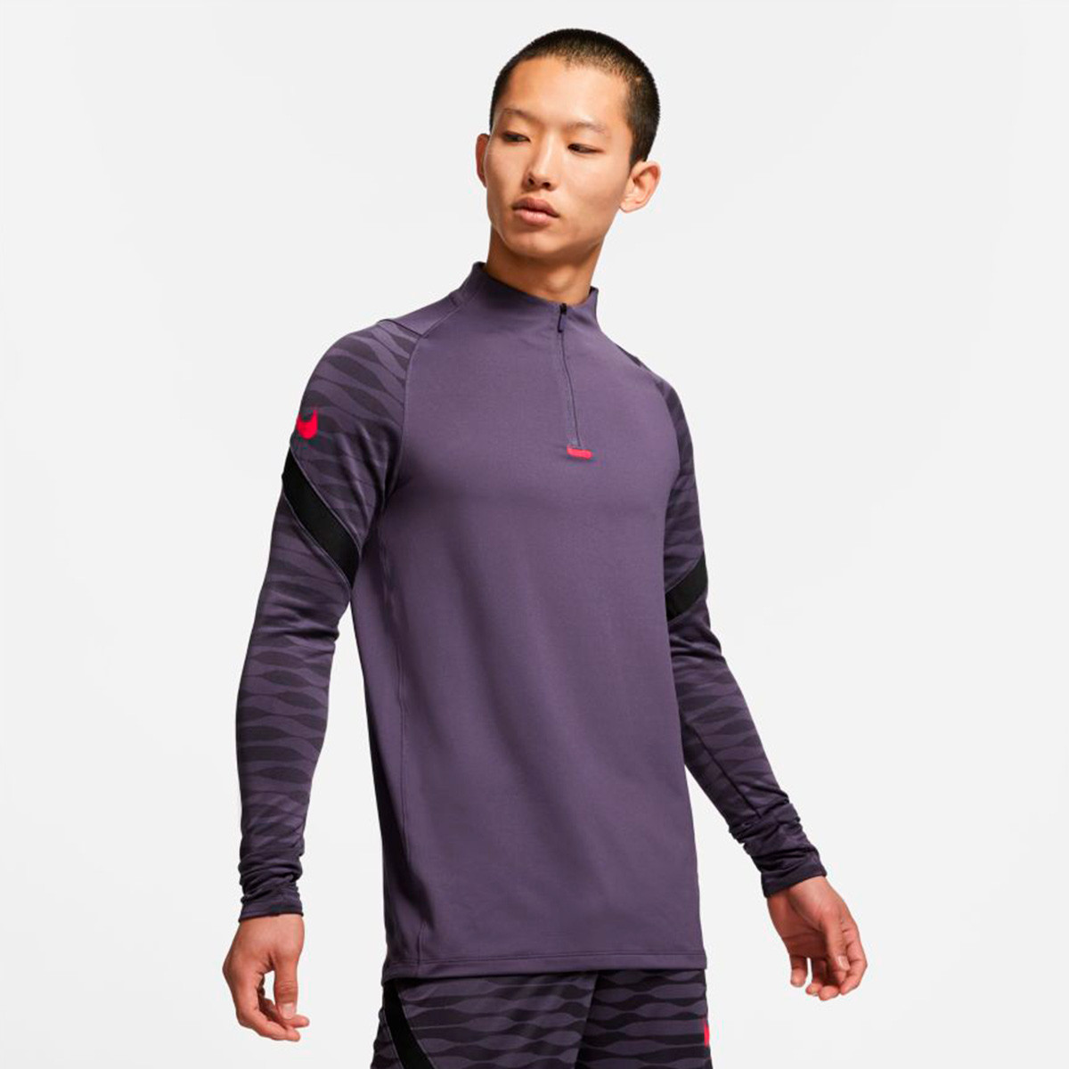 nike dry strike drill top black