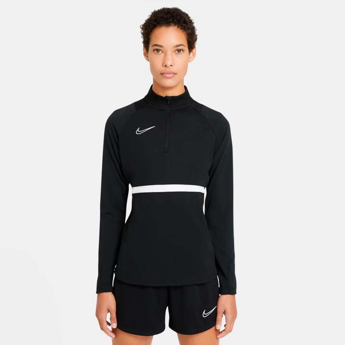 Sweatshirt Nike Women Dri Fit Academy Drill Top Black White