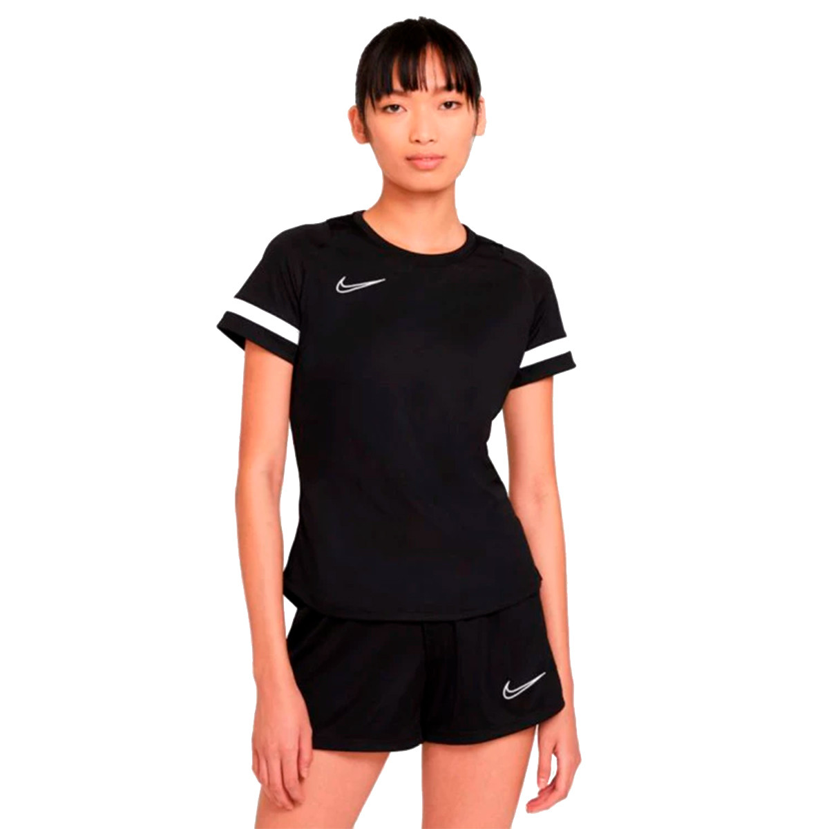 fricción no pueden ver Articulación Camiseta Nike Academy 21 Training m/c Mujer Black-White - Fútbol Emotion