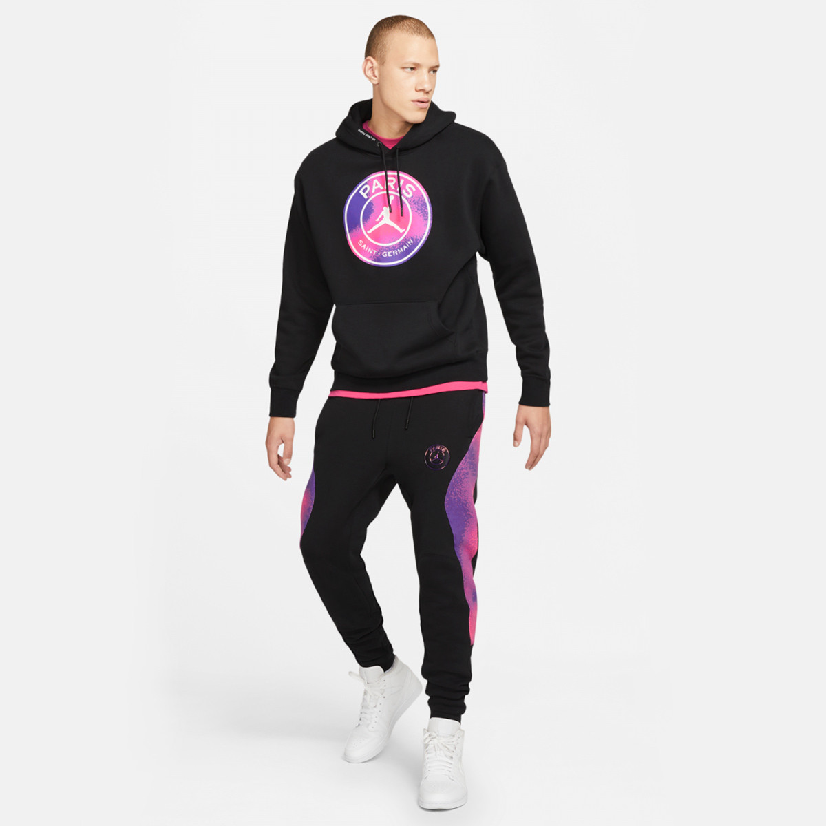 Sudadera Nike Jordan x Paris Saint-Germain FC Fleece Pullover 2020-2021  Black - Fútbol Emotion