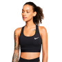 Swoosh Band Niet-Gewatteerde Mujer-Zwart-Wit