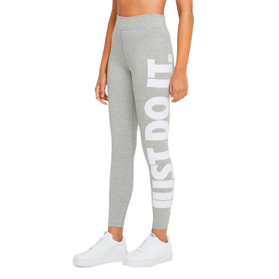 Malla Nike Sportswear Essentials Legging Just Do Mujer Dark Heather-White - Fútbol Emotion