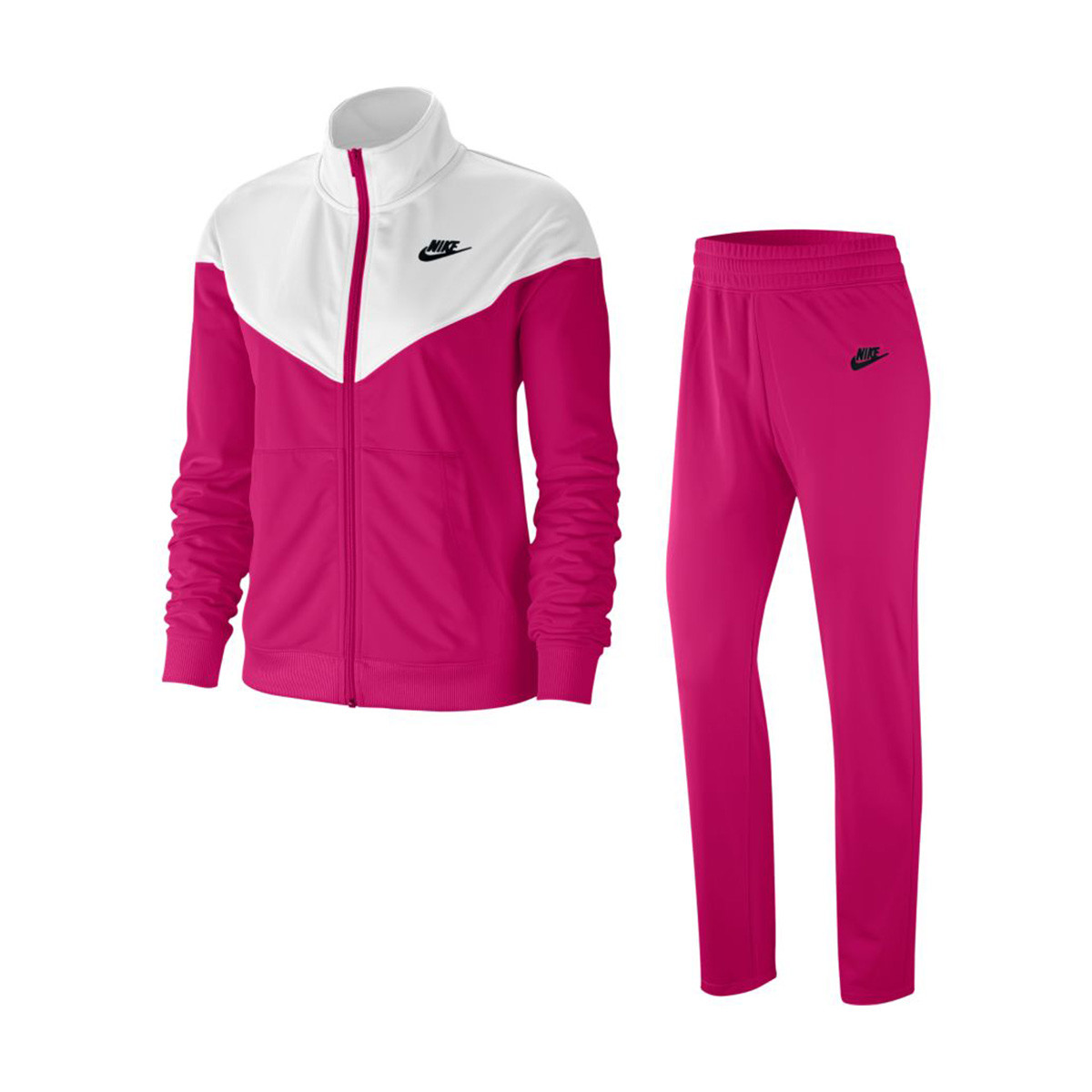 nike pink and black tracksuit