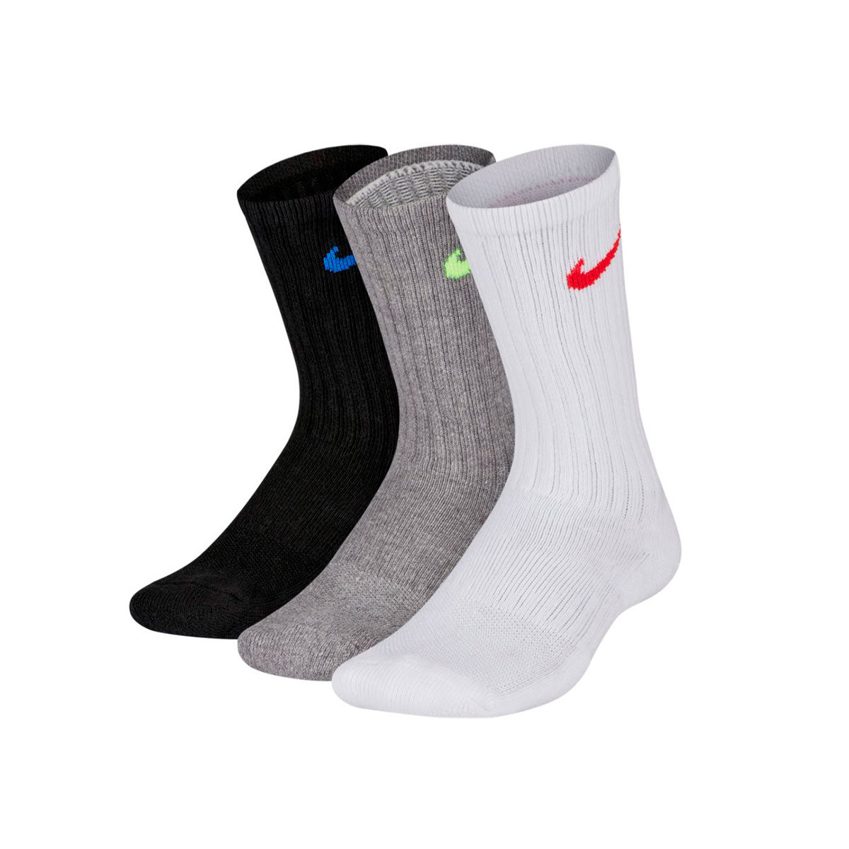 Calcetines Nike Everyday Cushioned (3 Black-White-Grey - Emotion