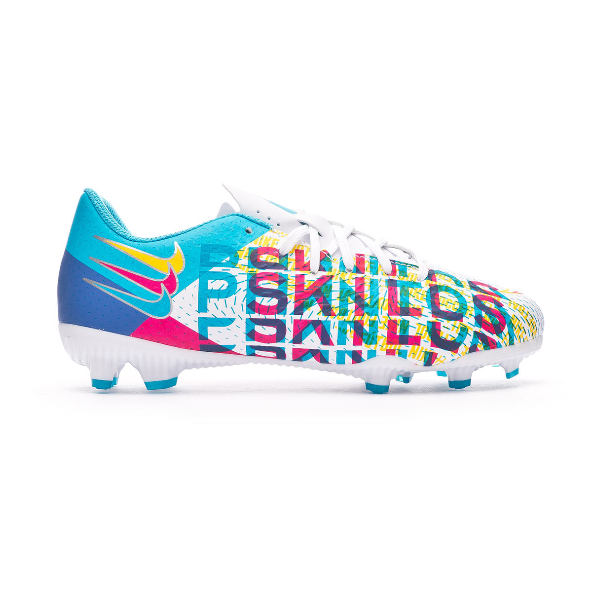 Bota de fútbol Nike Phantom GT Academy 3D FG/MG Niño Chlorine Blue-Pink  Blast-Opti Yellow-White - Fútbol Emotion