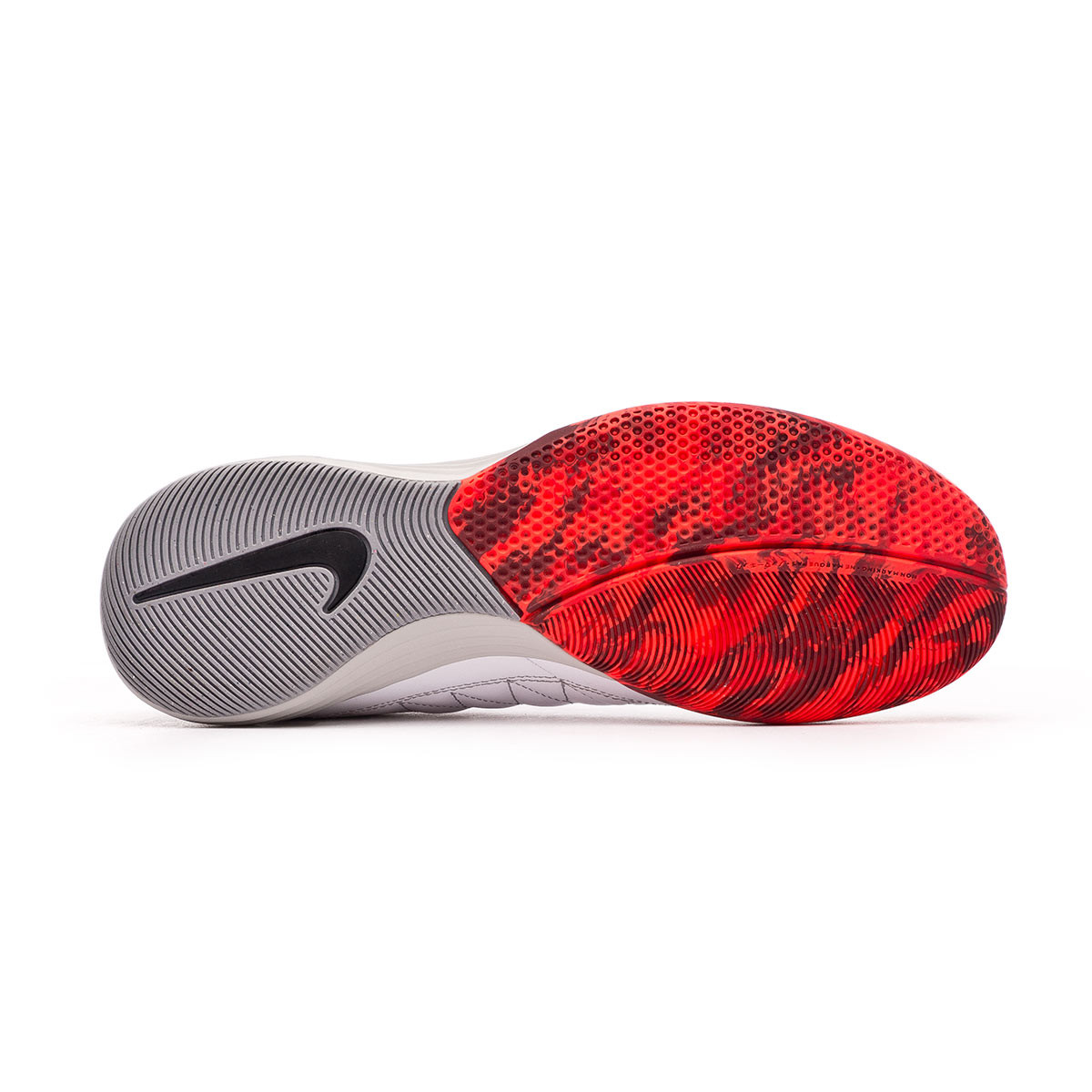 Zapatilla de Fútbol sala Nike Lunar Gato II White-Black-Bright Crimson-Grey  Fog - Fútbol Emotion