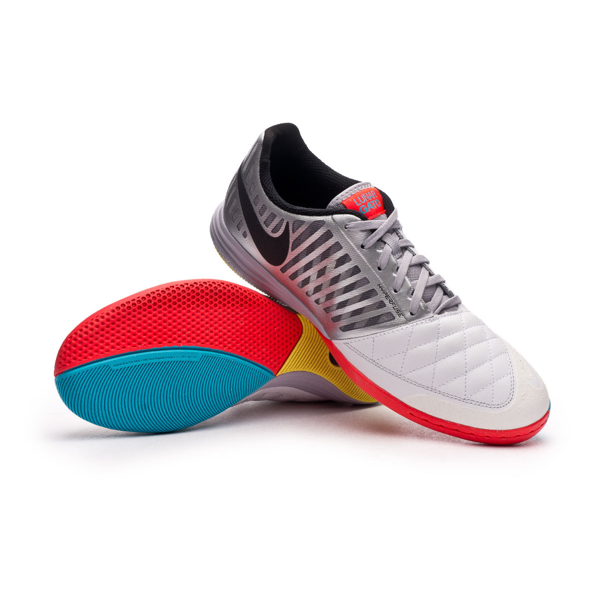 seriamente Hacer la vida lb Zapatilla de Fútbol sala Nike Lunar Gato II White-Metallic Silver-Bright  Crimson-Opti Yel - Fútbol Emotion