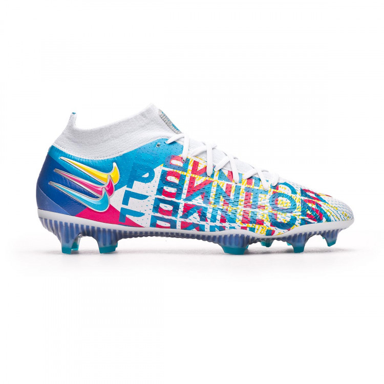 Chuteira Nike Phantom GT Elite DF 3D FG Chlorine blue-Pink blast-Opti yellow-White - FÃºtbol Emotion