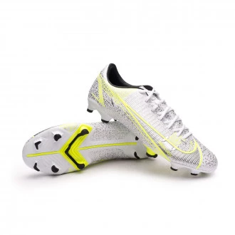 Bota Mercurial Vapor 14 Academy FG/MG White-Black-Metallic Silver-Volt