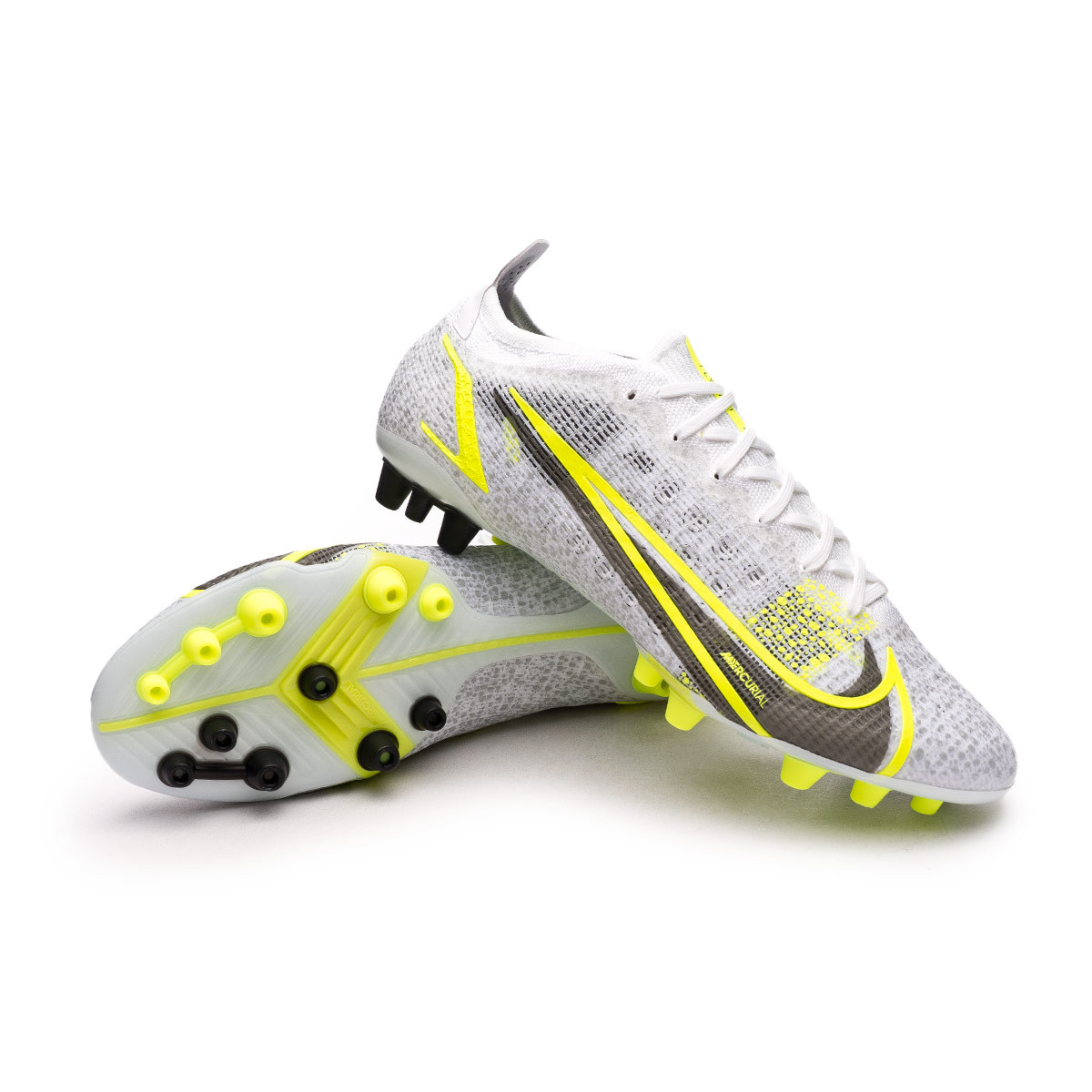 Sucio capoc hacer los deberes Bota de fútbol Nike Mercurial Vapor 14 Elite AG White-Black-Metallic  Silver-Volt - Fútbol Emotion