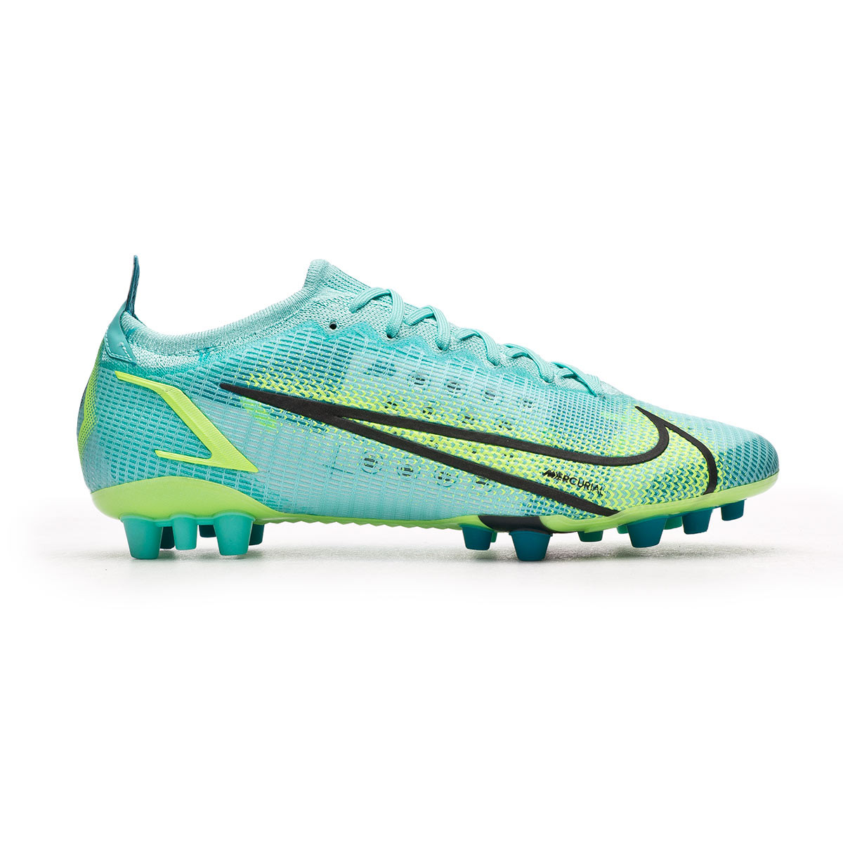 Bota de fútbol Nike Mercurial Vapor 14 Elite AG Dynamic Turquoise-Lime Glow-Off Noir - Fútbol