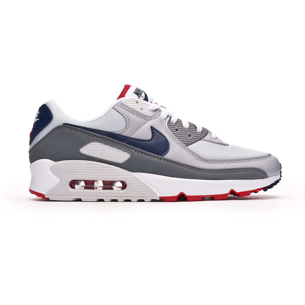 Zapatilla Nike Air Max 90 Pure Platinum-Midnight Navy-Wolf Grey-Cool -  Fútbol Emotion