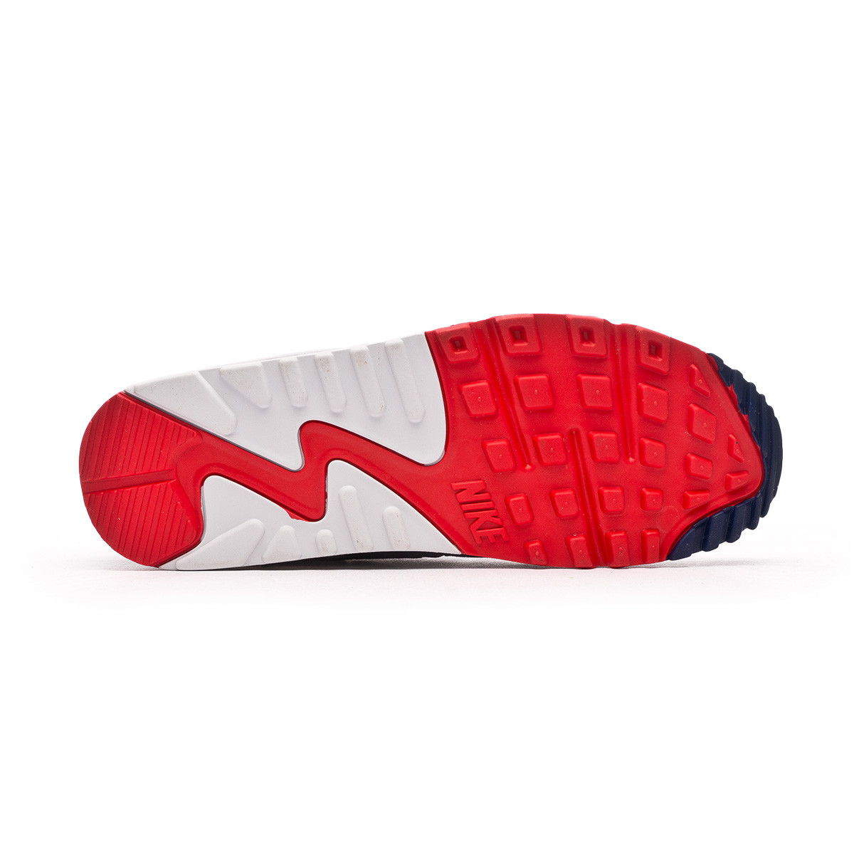 Zapatilla Nike Air Max 90 Pure Platinum-Midnight Navy-Wolf Grey-Cool -  Fútbol Emotion