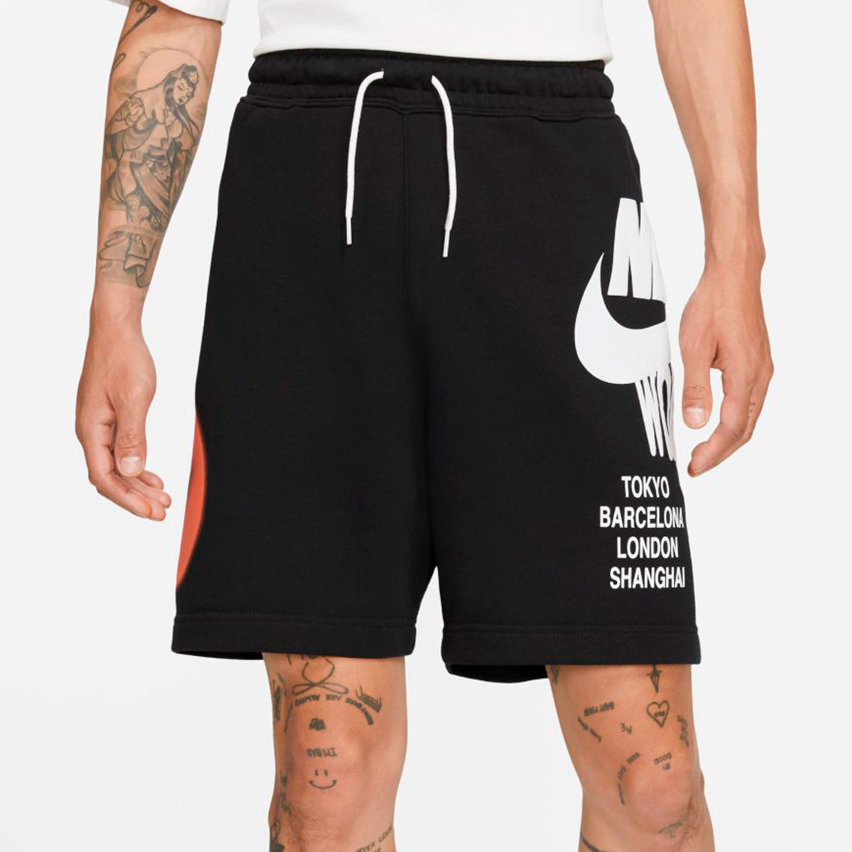 Pantalón corto Nike Sportswear French Terry World Tour Black - Emotion