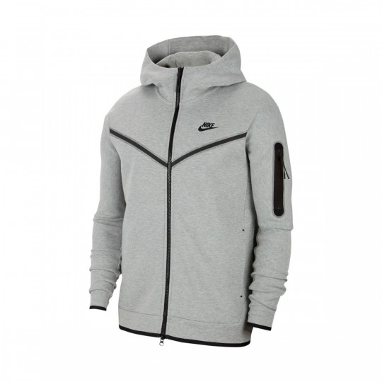 Chaqueta Nike Sportswear Tech Fleece Hoodie Dark Grey Heather Black Futbol Emotion