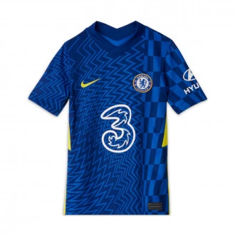 Camiseta Chelsea FC Primera Equipación 2021-2022 Niño Lyon Blue-Opti Yellow